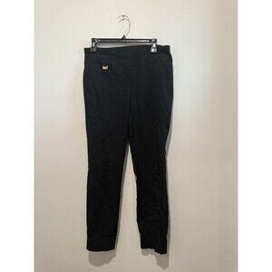 Alfani Pants Womens 8S Black Pull On Mid Rise Skinny Leg Stretch Dress Office